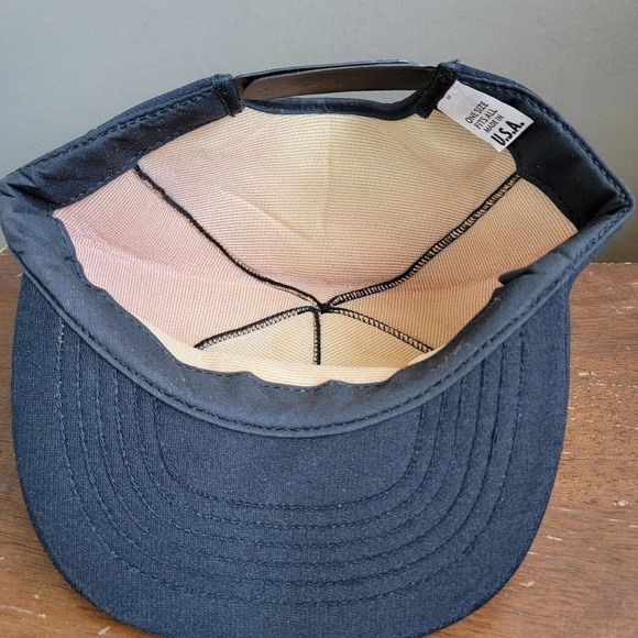 Vintage Rare Firehawk Firestone Trucker Hat Cap Black Red All Foam Made in USA - Picture 6 of 9